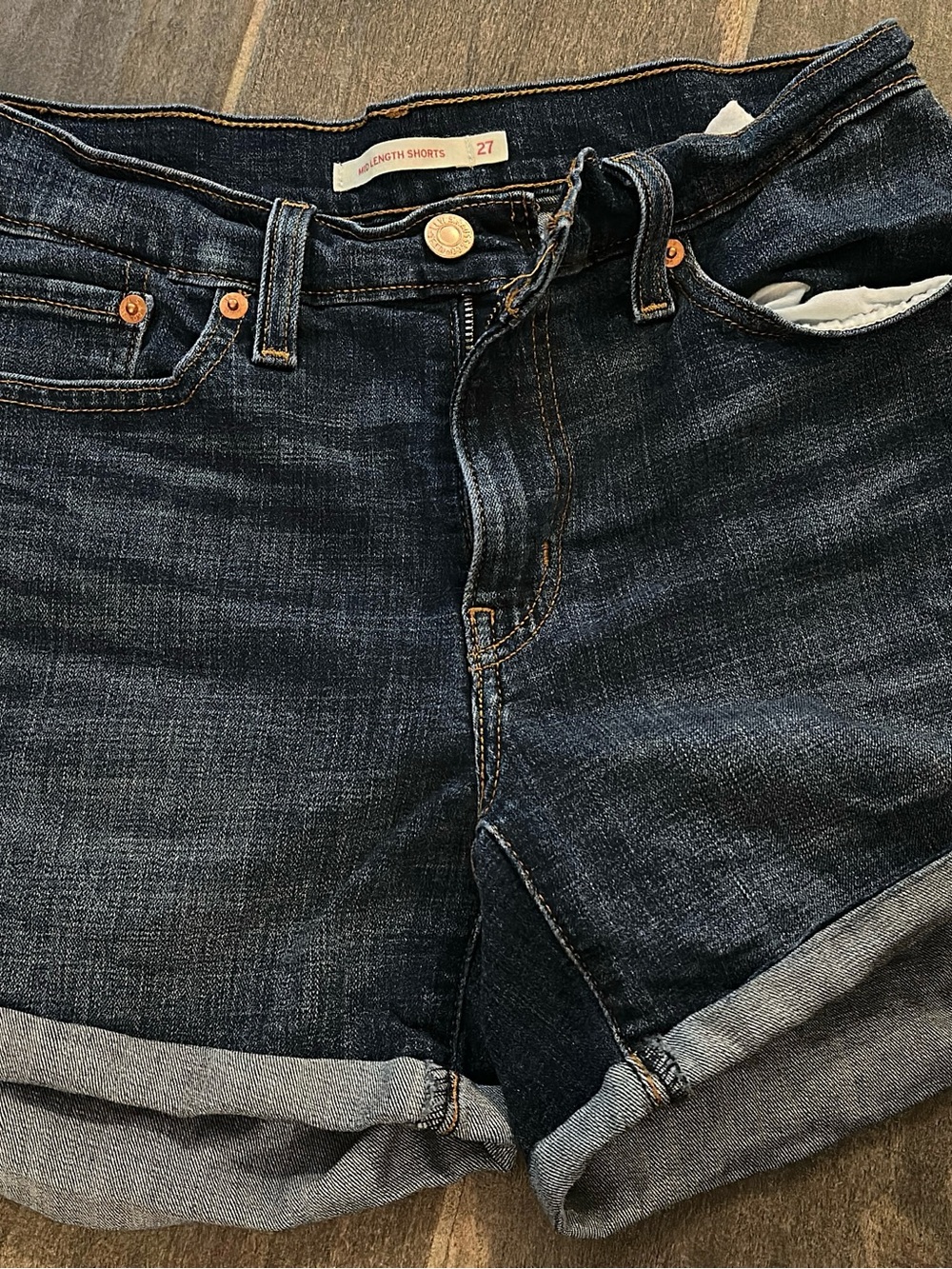 Dark Wash Denim Shorts - Size 27